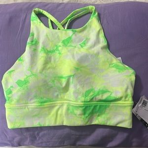 Lululemon Energy Bra High Neck Long Line Shibori sz 6